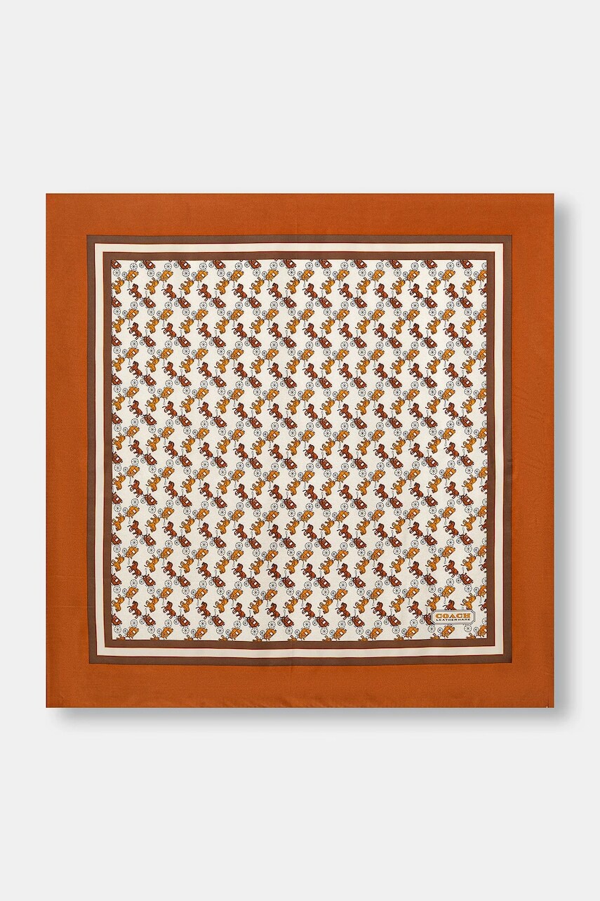 Hodvábna šatka Coach viac farieb, vzorovaná, 29CH153