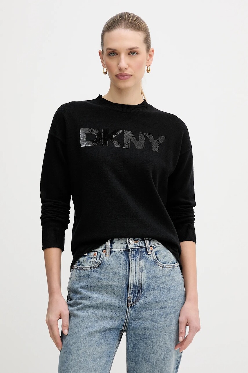 Sveter Dkny béžová farba, ľahký, DJ4R0407