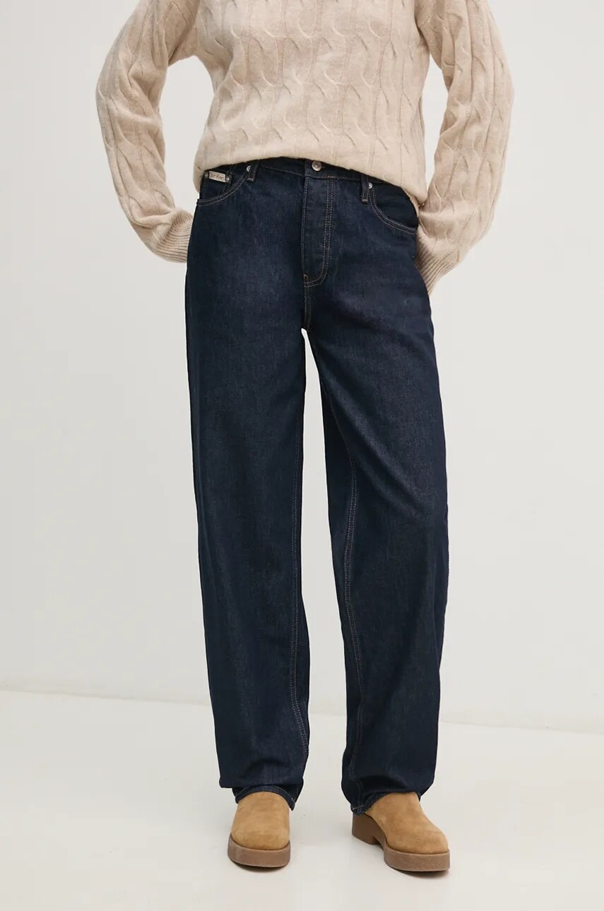 Rifle Calvin Klein Jeans dámske, vysoký pás, J20J223997