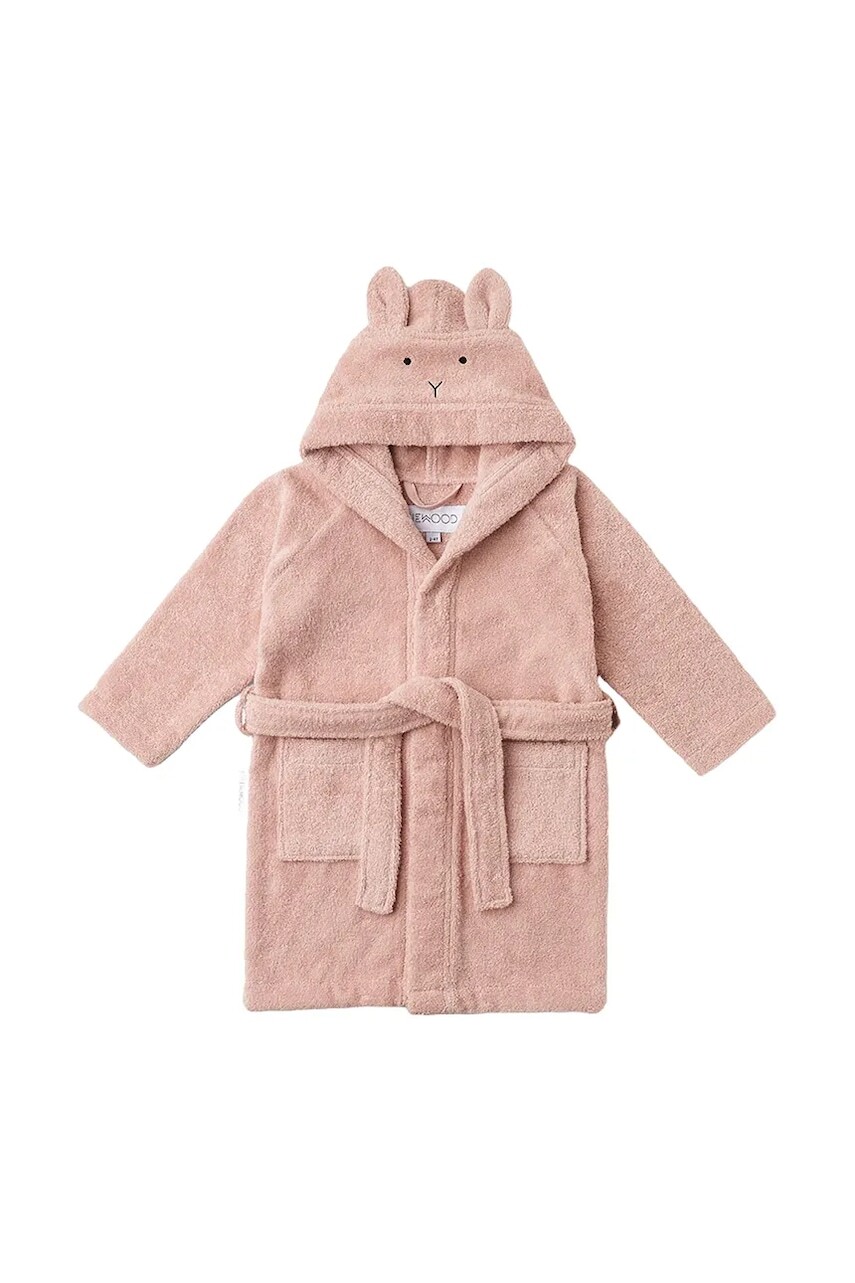 Detský bavlnený župan Liewood Lily Bathrobe ružová farba, LW12387