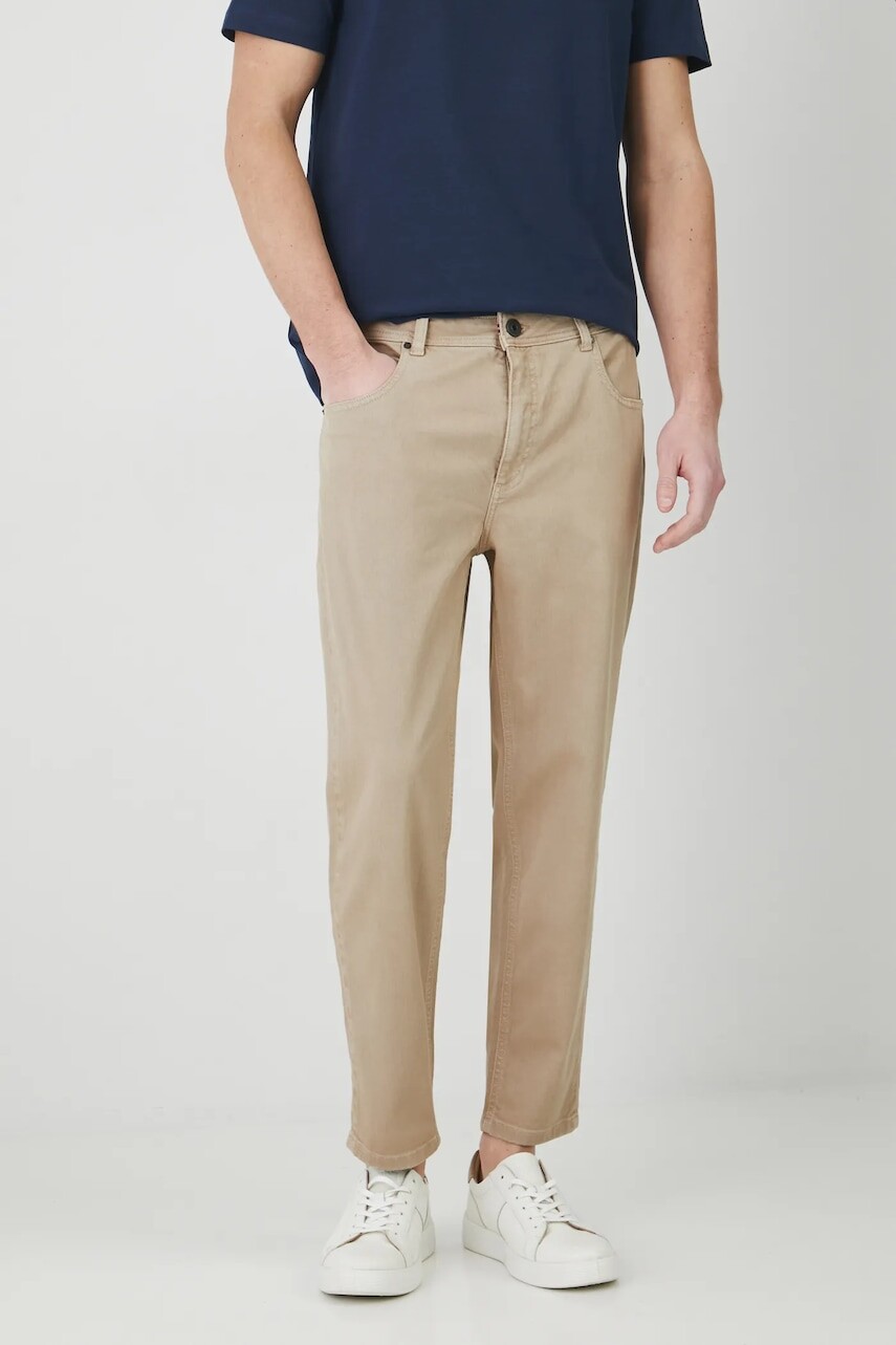 Nohavice Medicine béžová farba, rovný strih