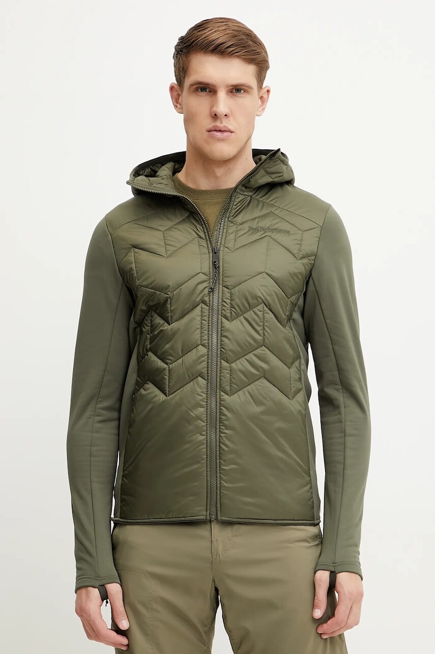 Športová bunda Peak Performance Elevate Liner zelená farba, prechodná, G80164