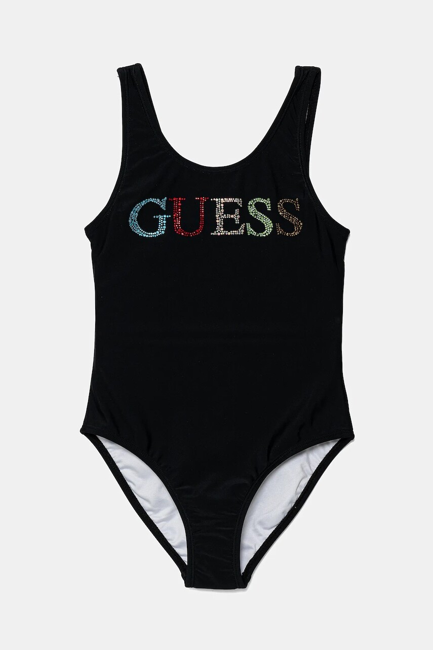 Jednodielne detské plavky Guess čierna farba, J5GZ01 KCA60