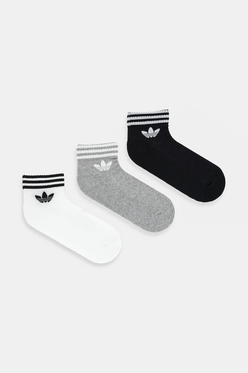 Ponožky adidas Originals 3-Stripes 3-pak biela farba, JV7437