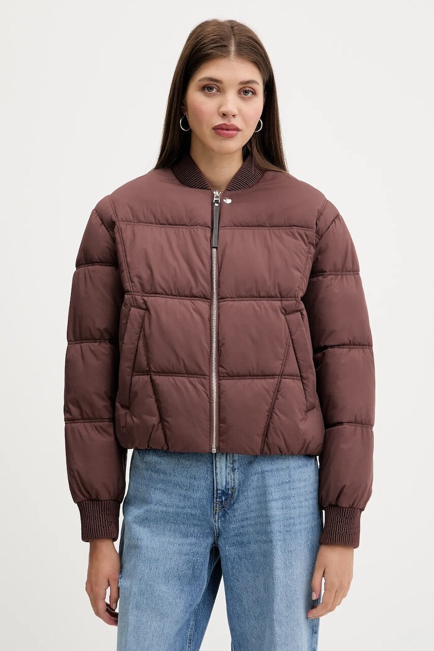 Bunda HUGO Federella-1 hnedá farba, prechodná, 50540265