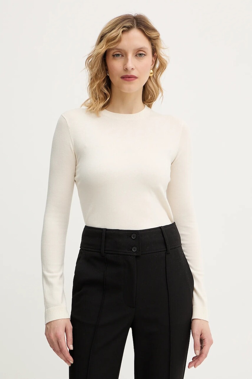 Hodvábny sveter Weekend Max Mara SICILIA béžová farba, ľahký, 2525366082600