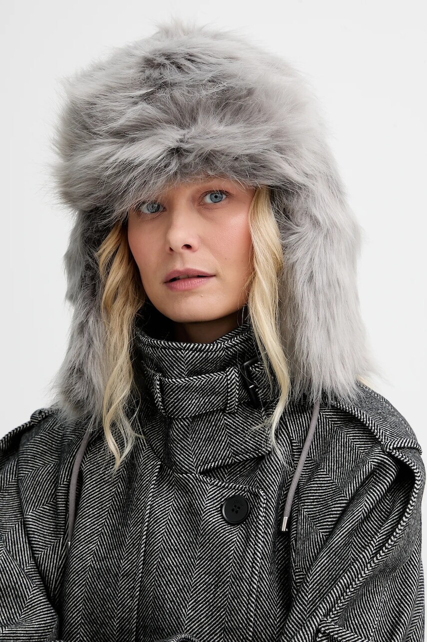 Čiapka Patrizia Pepe šedá farba, 2F0100 E036