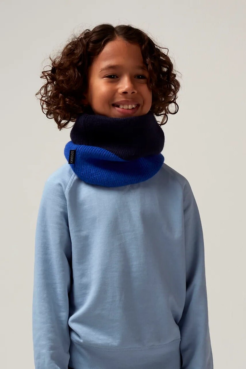 Detský šál komín Gosoaky BEE REAL tmavomodrá farba, vzorovaný, 252.9.2.942