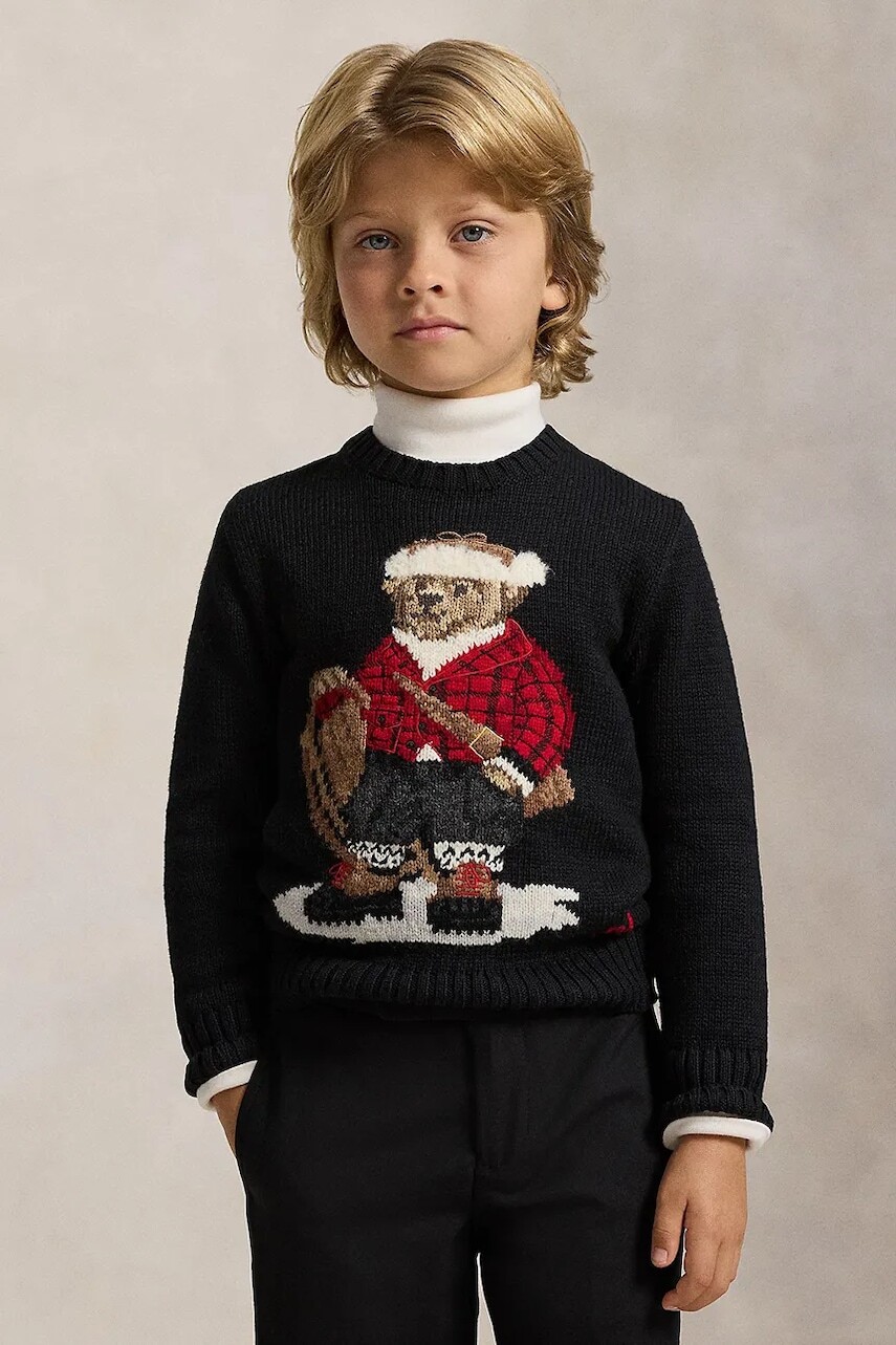 Sveter Polo Ralph Lauren čierna farba, 322981629001