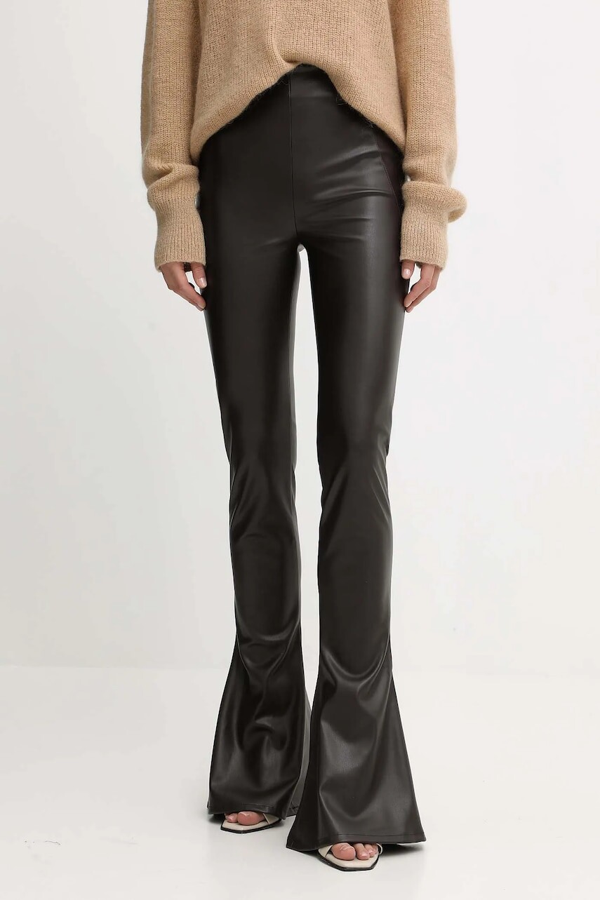 Nohavice Aniye By hnedá farba, zvony, vysoký pás, 181419