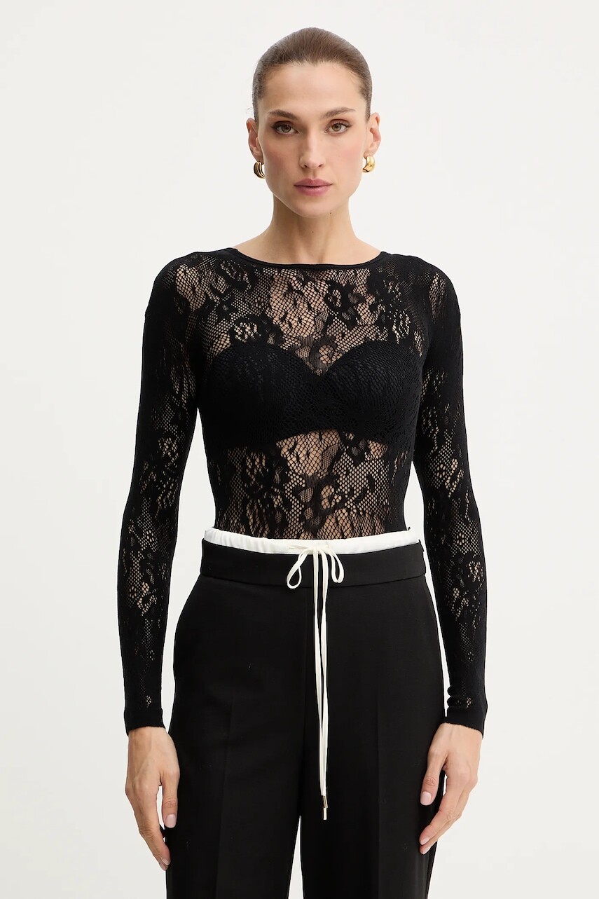 Body Patrizia Pepe čierna farba, 2M4484 J344