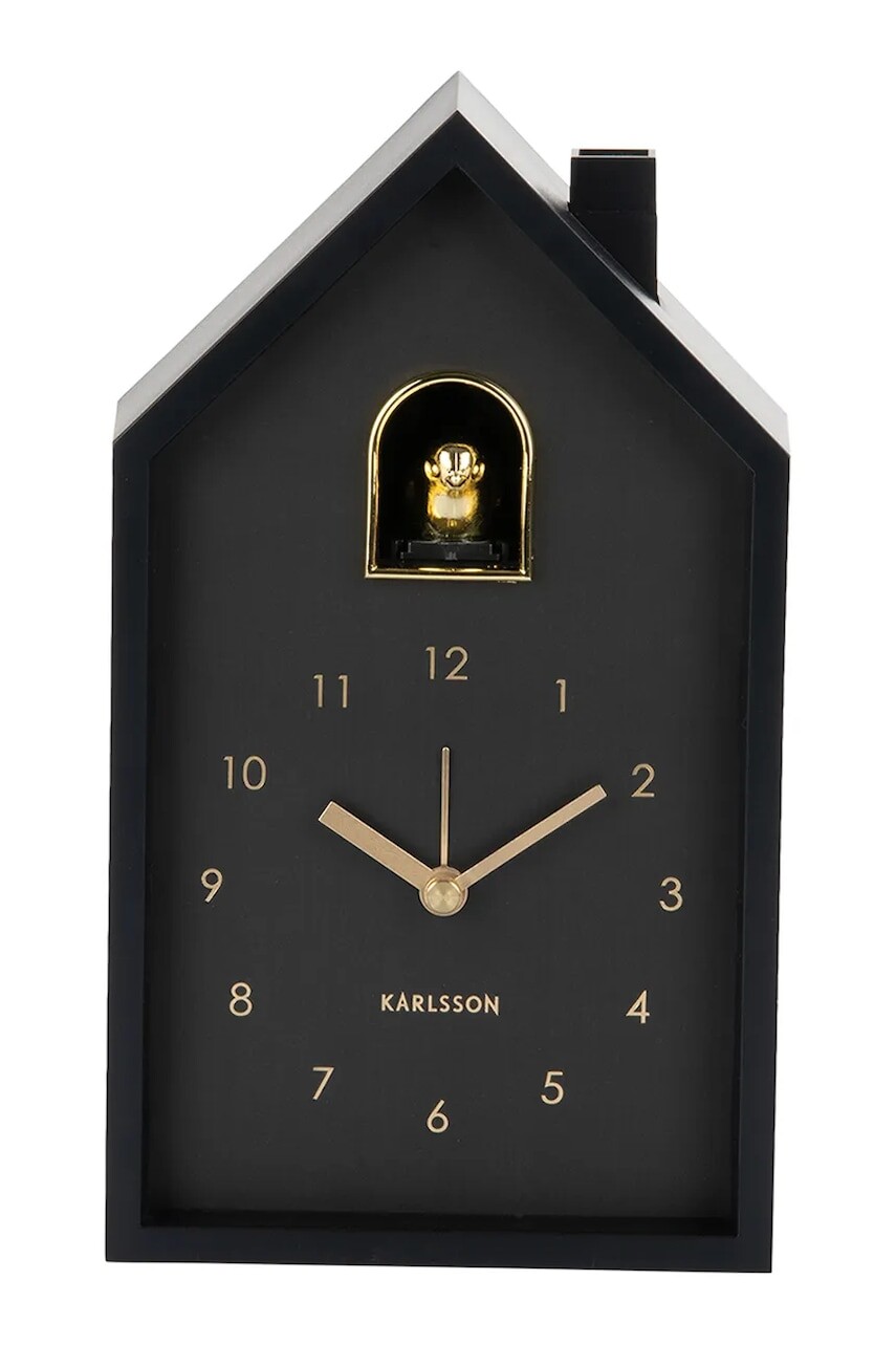 Hodiny Karlsson 11,5 x 20 x 6 cm čierna farba