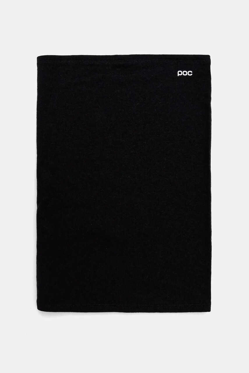 Šál typu komín s prímesou vlny POC čierna farba, jednofarebná, 64310