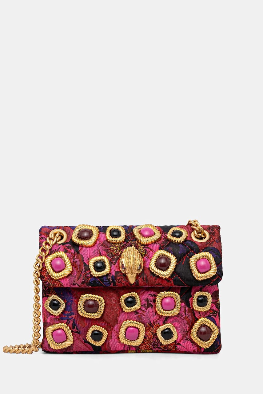 Kabelka Kurt Geiger London MINI KENSINGTON GEMS bordová farba, 3587957609