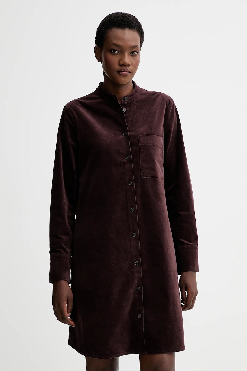 Šaty Marc O'Polo hnedá farba, mini, rovný strih, 510023521337