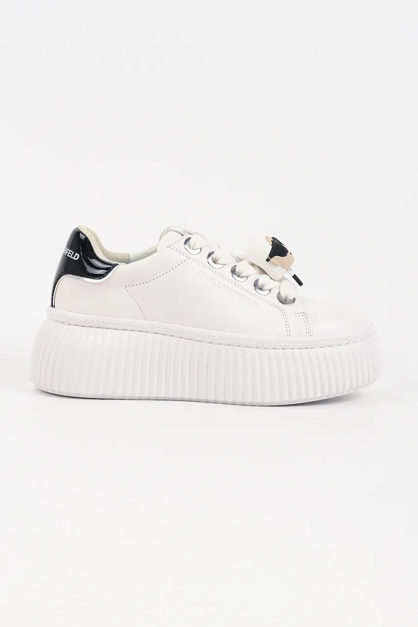 Kožené tenisky Karl Lagerfeld KREEPER LO biela farba, KL42336T