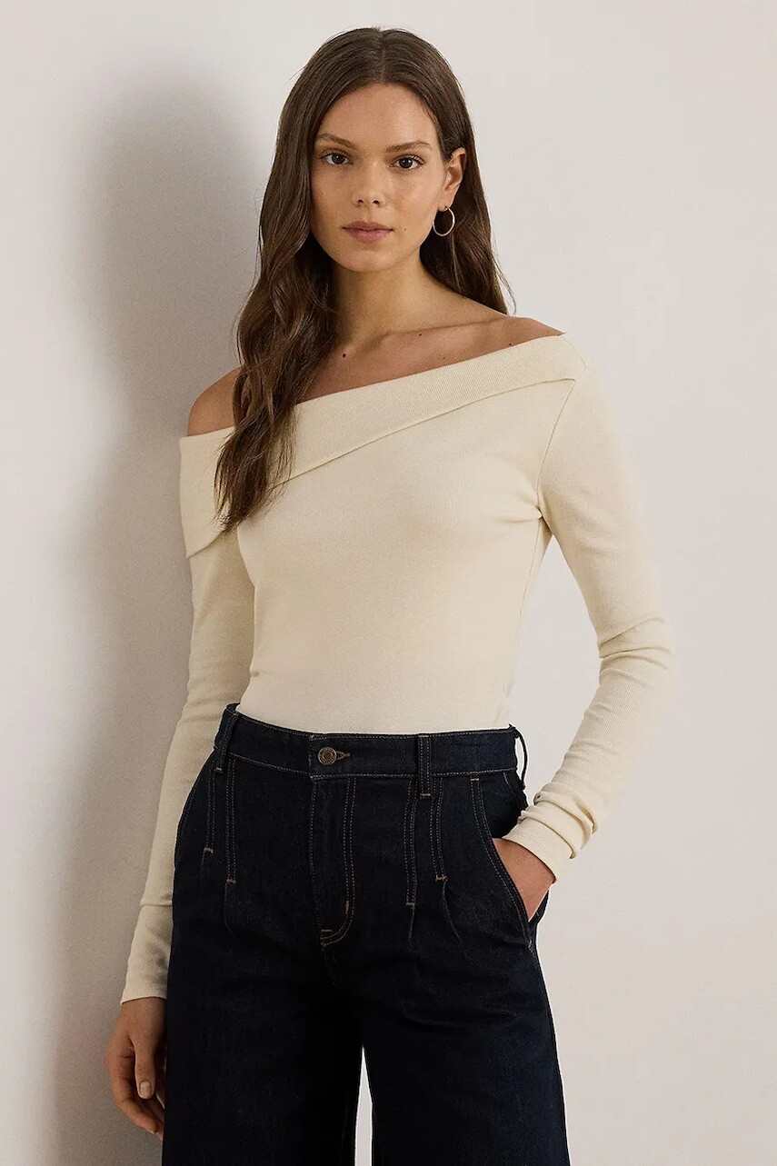 Sveter Lauren Ralph Lauren béžová farba, ľahký, 200P07922