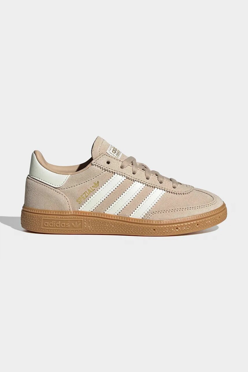 Detské semišové tenisky adidas Originals HANDBALL SPEZIAL béžová farba, JP8242