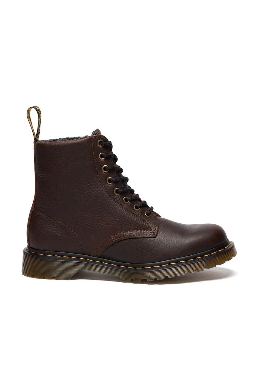 Kožené workery Dr. Martens 1460 Pascal Warm Lined hnedá farba, na platforme, DM31873201