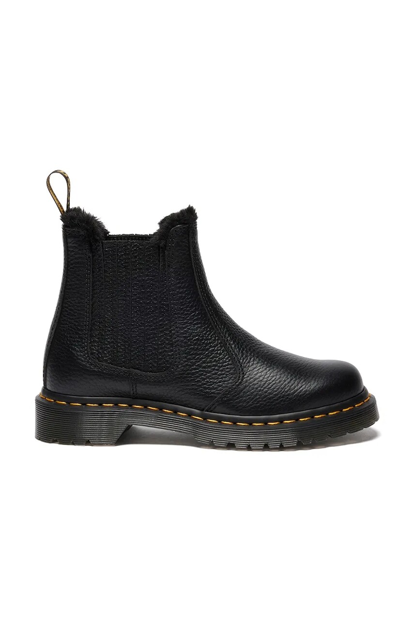Kožené topánky chelsea Dr. Martens 2976 Leonore II čierna farba, na platforme, jemne zateplené, DM41416001