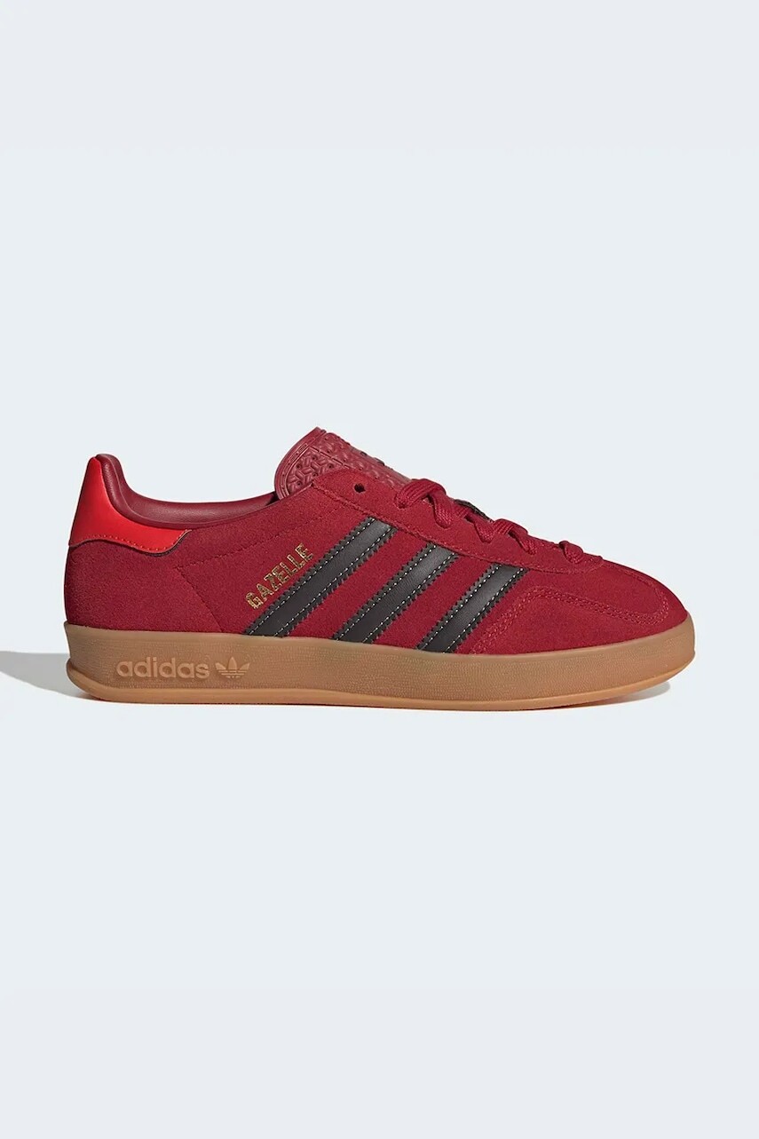 Detské tenisky adidas Originals GAZELLE INDOOR červená farba, IH6448