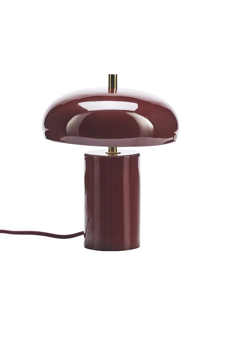 Stolná lampa Madam Stoltz 18 x 24 cm bordová farba