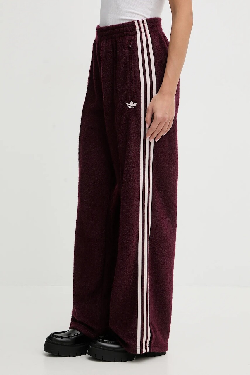 Tepláky adidas Originals Mohair bordová farba, s nášivkou, KS0414