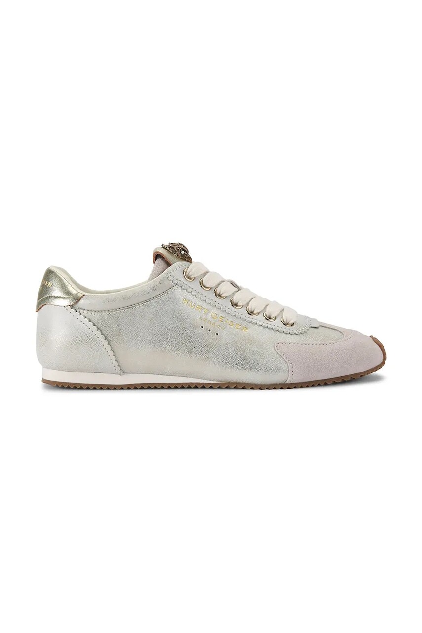 Kožené tenisky Kurt Geiger London Islington Sneaker strieborná farba, 4396019109