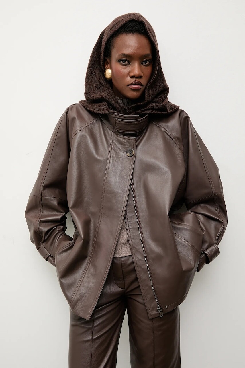 Kukla s prímesou merino vlny Answear.LAB hnedá farba