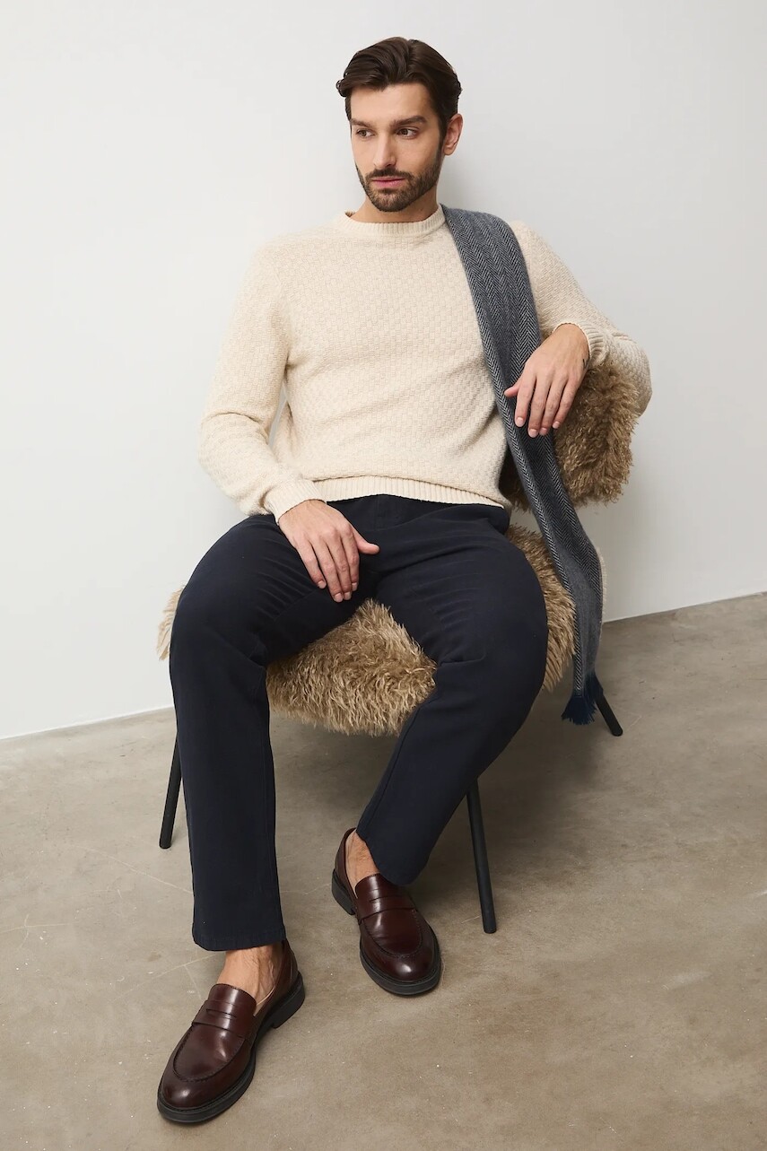 Sveter s prímesou vlny Medicine béžová farba, ľahké