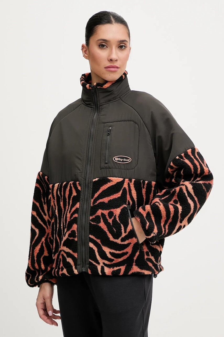 Mikina Rip Curl KEEPSAKES čierna farba, vzorovaná, 09OWFL