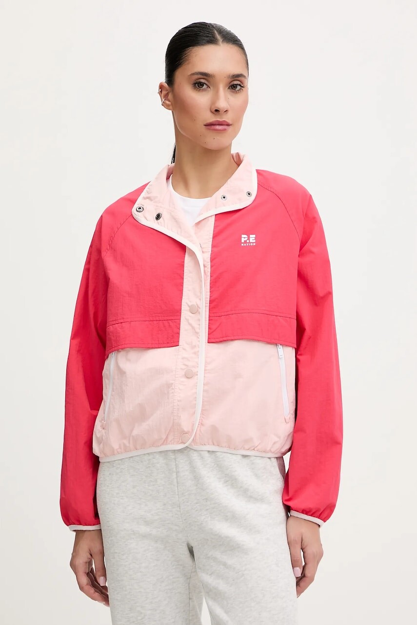 Bunda P.E Nation Technique Spray ružová farba, prechodná, 254J003