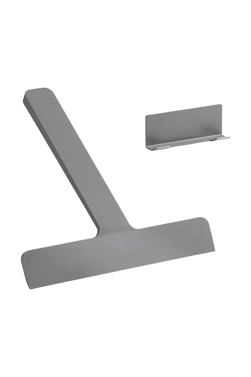 Kúpeľňová stierka s držiakom na stenu Zone Denmark Ume 24 x 22 cm šedá farba