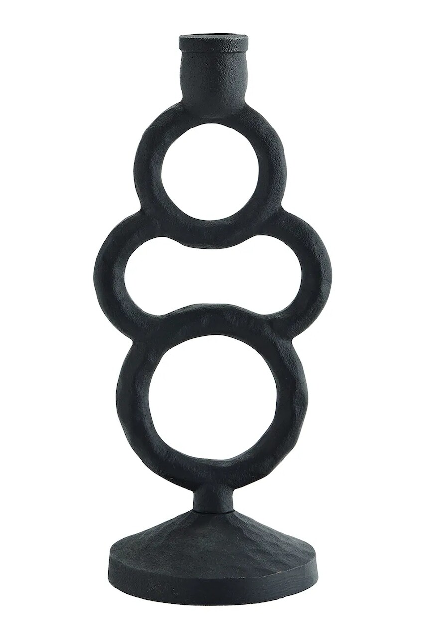 Dekoračný svietnik Madam Stoltz 26 cm čierna farba