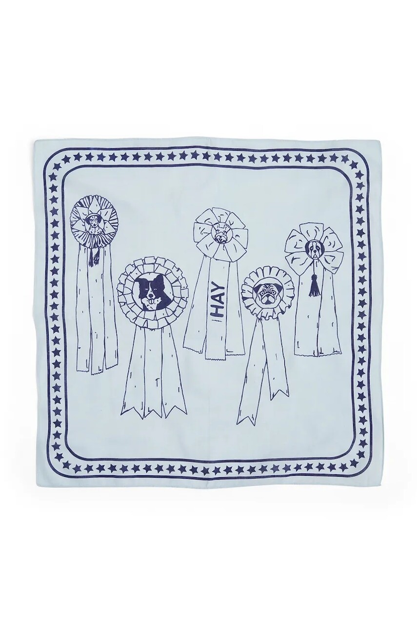 Bavlnený šál pre psa HAY 55 x 55 cm modrá farba