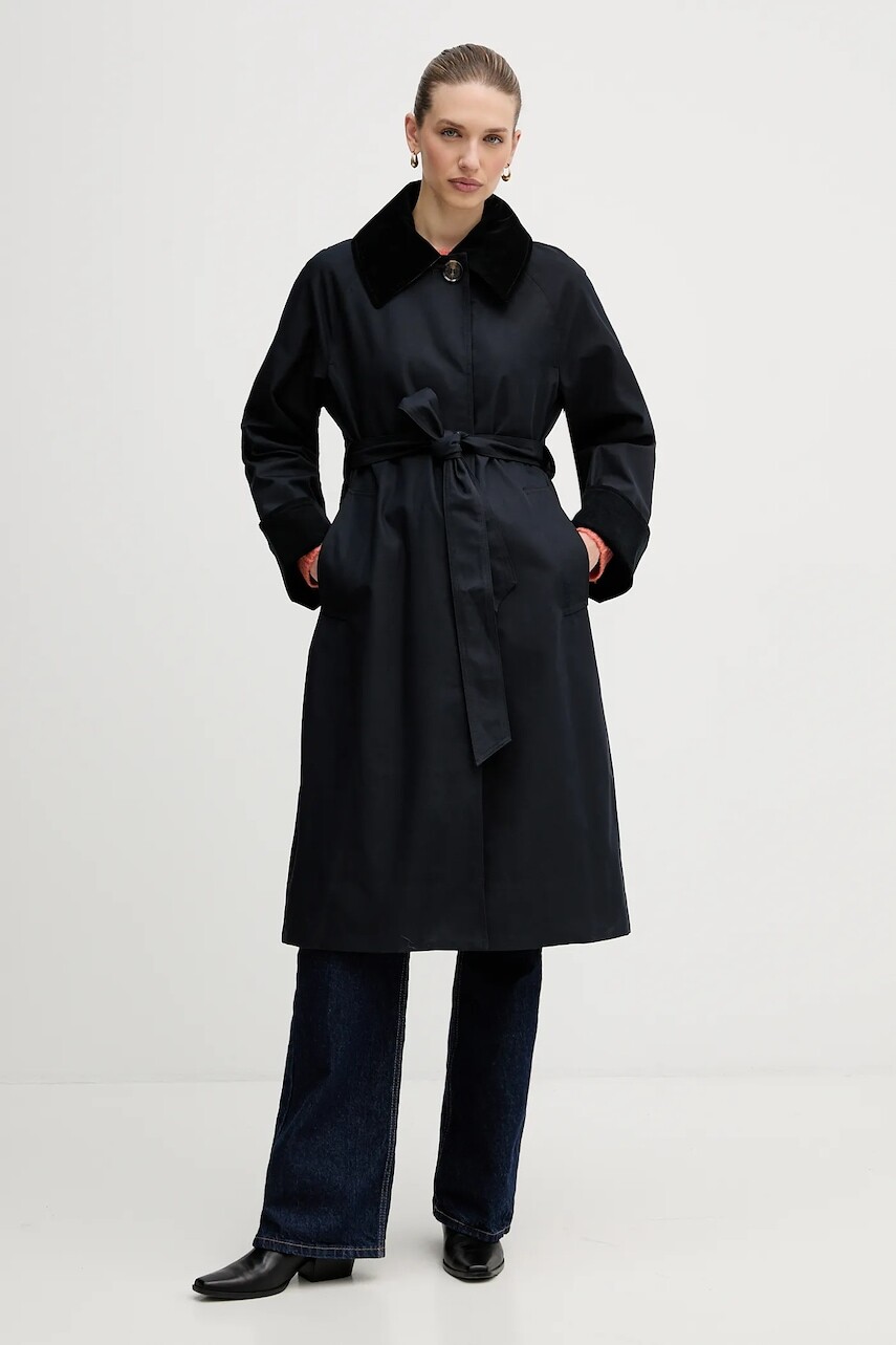 Kabát Barbour Reagan tmavomodrá farba, LSP0273