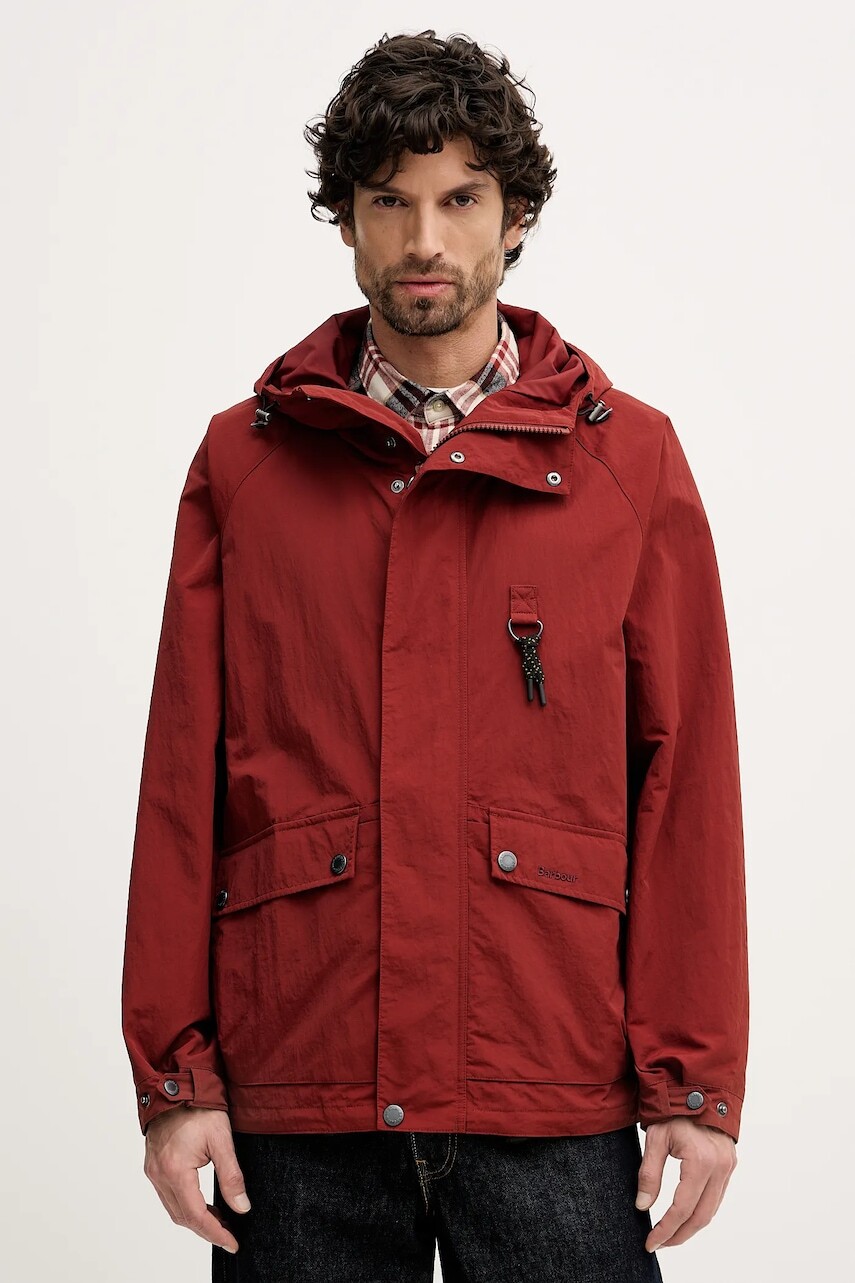 Bunda Barbour červená farba, prechodná, MSP0166