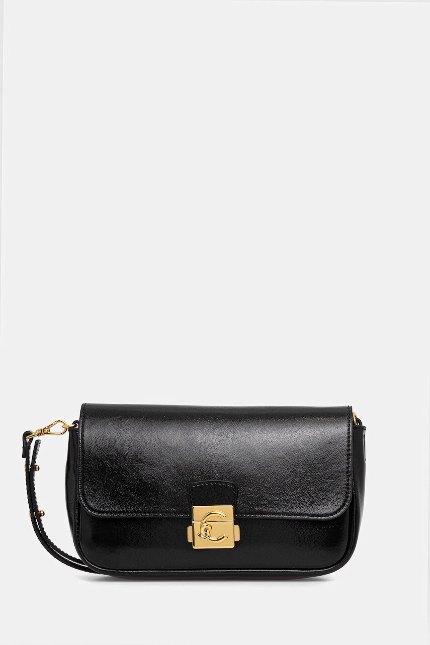 Kožená kabelka Coccinelle čierna farba, E5 U4M 52 01 01