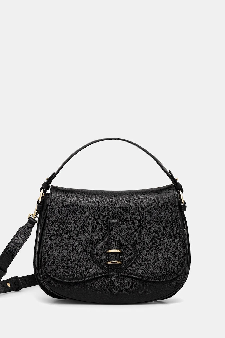 Kožená kabelka Coccinelle MAVERY čierna farba, E1 U7F 18 01 01