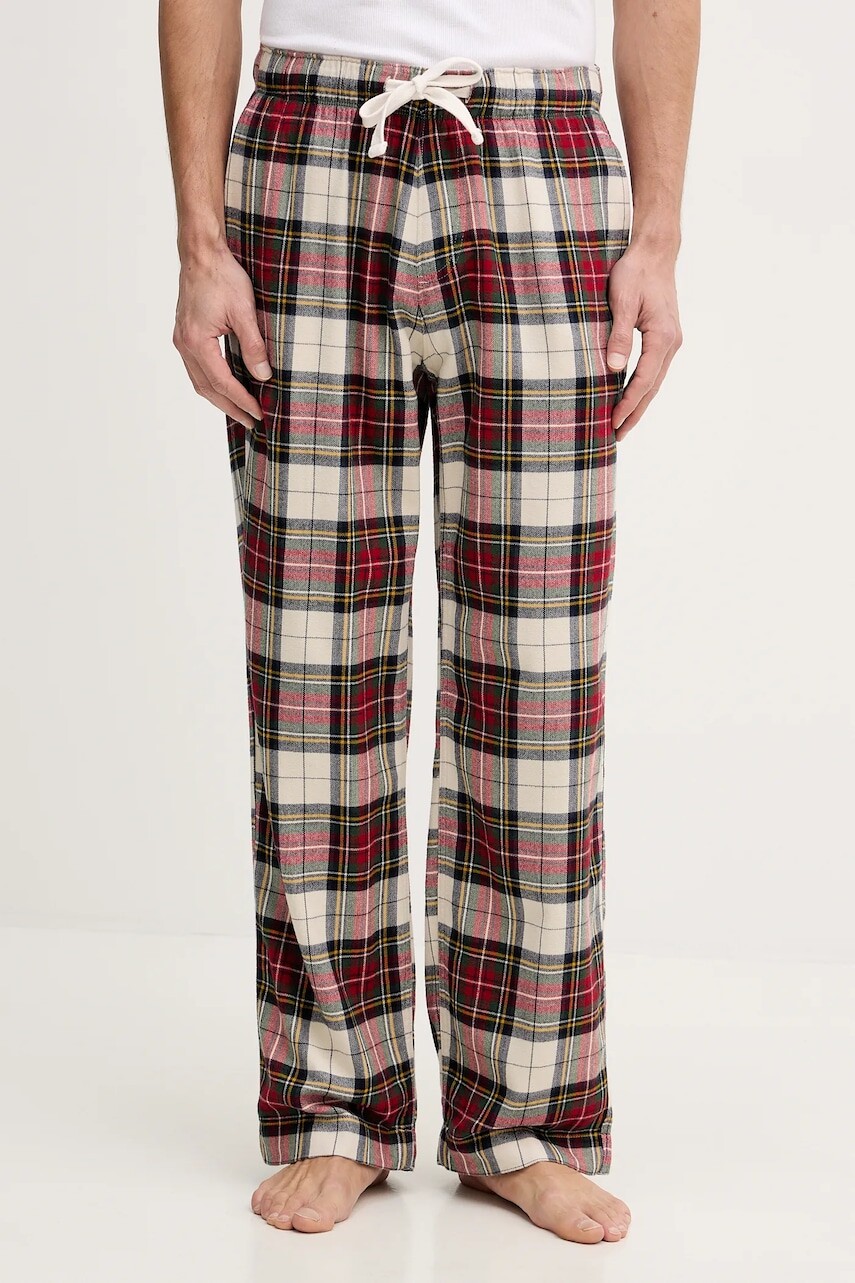 Pyžamo Abercrombie & Fitch pánske, tmavomodrá farba, vzorované, KI113-5011-508