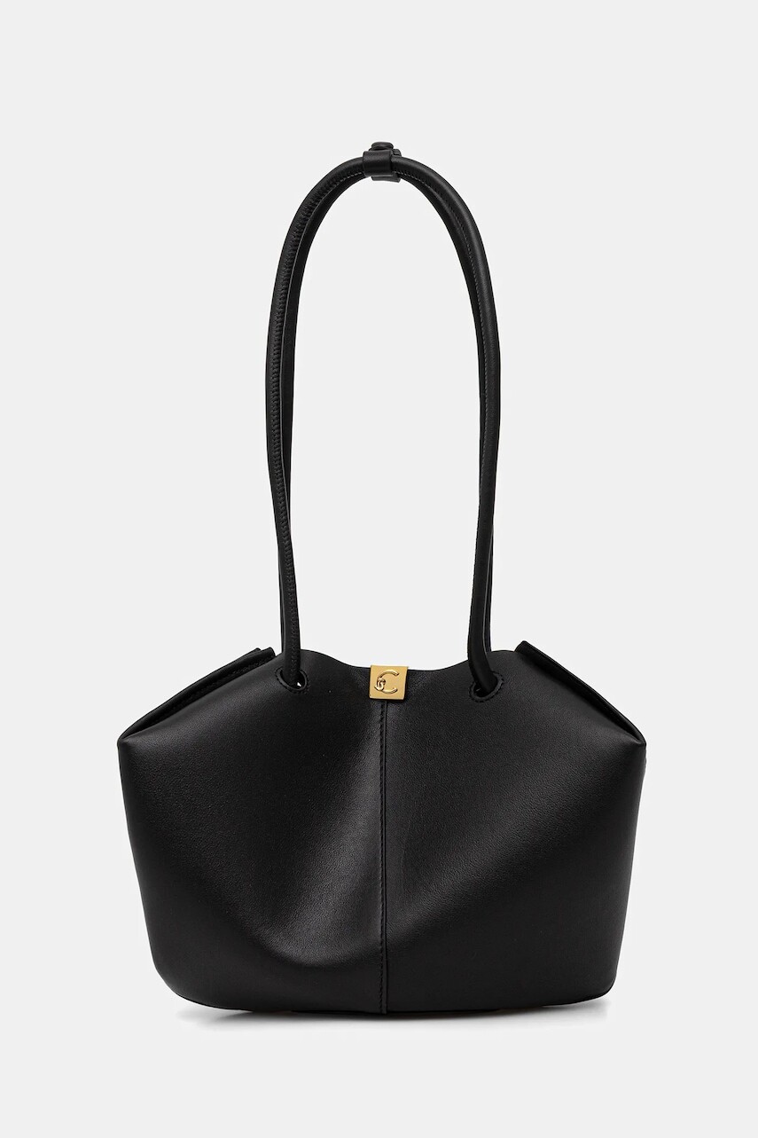 Kožená kabelka Coccinelle KAMY čierna farba, E1 U2L 11 03 01