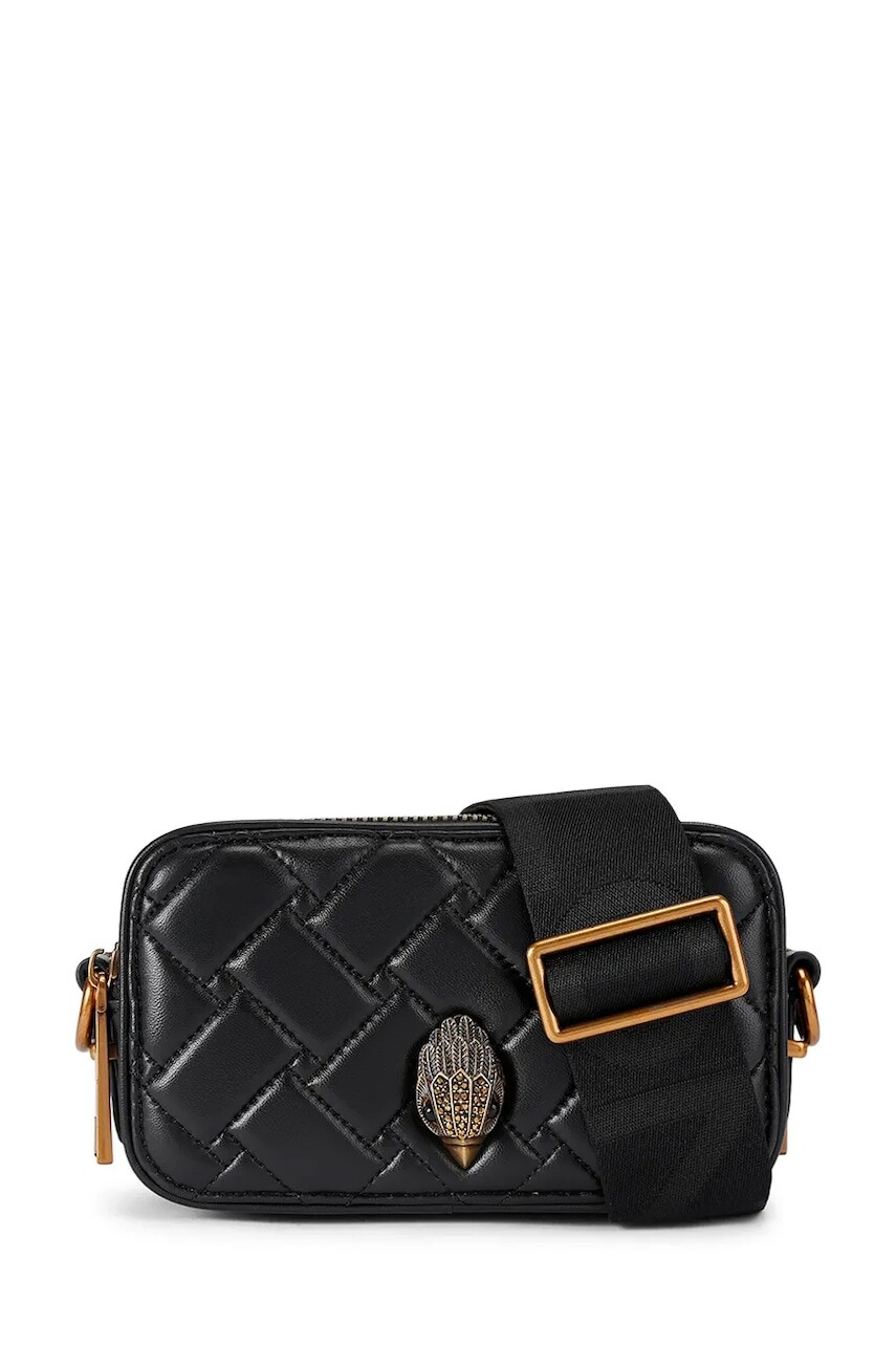 Kožená kabelka Kurt Geiger London Kensington čierna farba, 5389100109