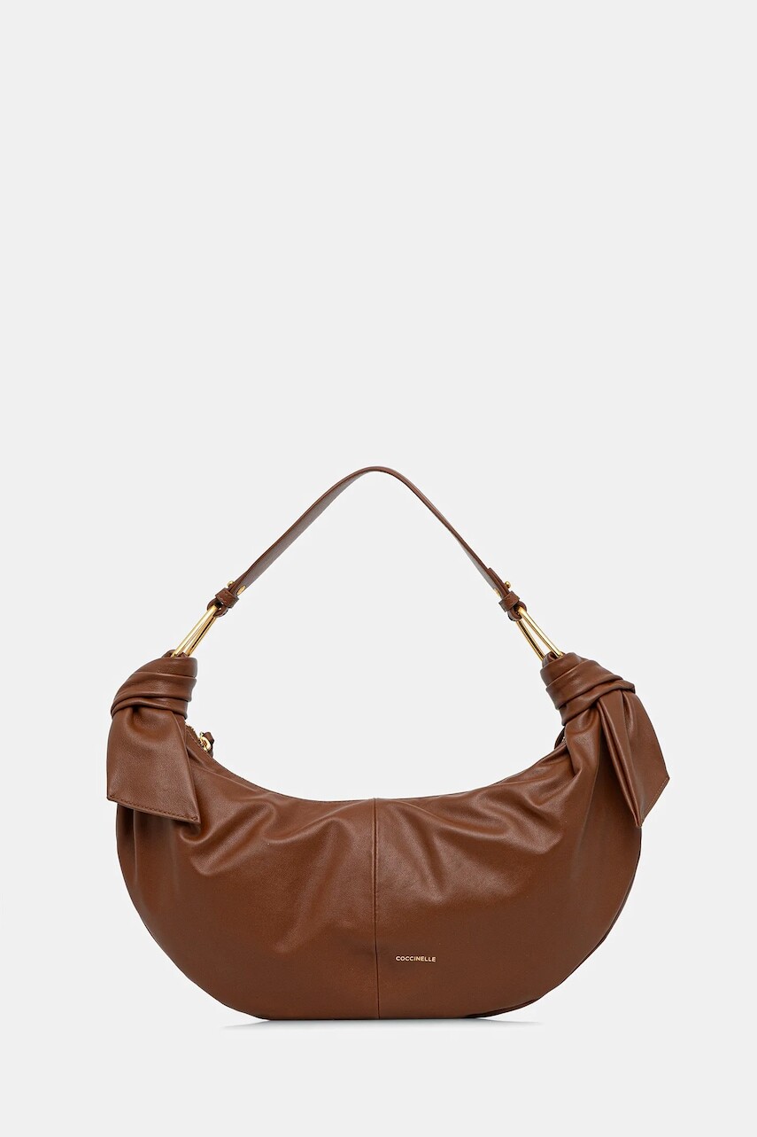 Kožená kabelka Coccinelle FUROSHIKI hnedá farba, E1 U1A 13 02 01