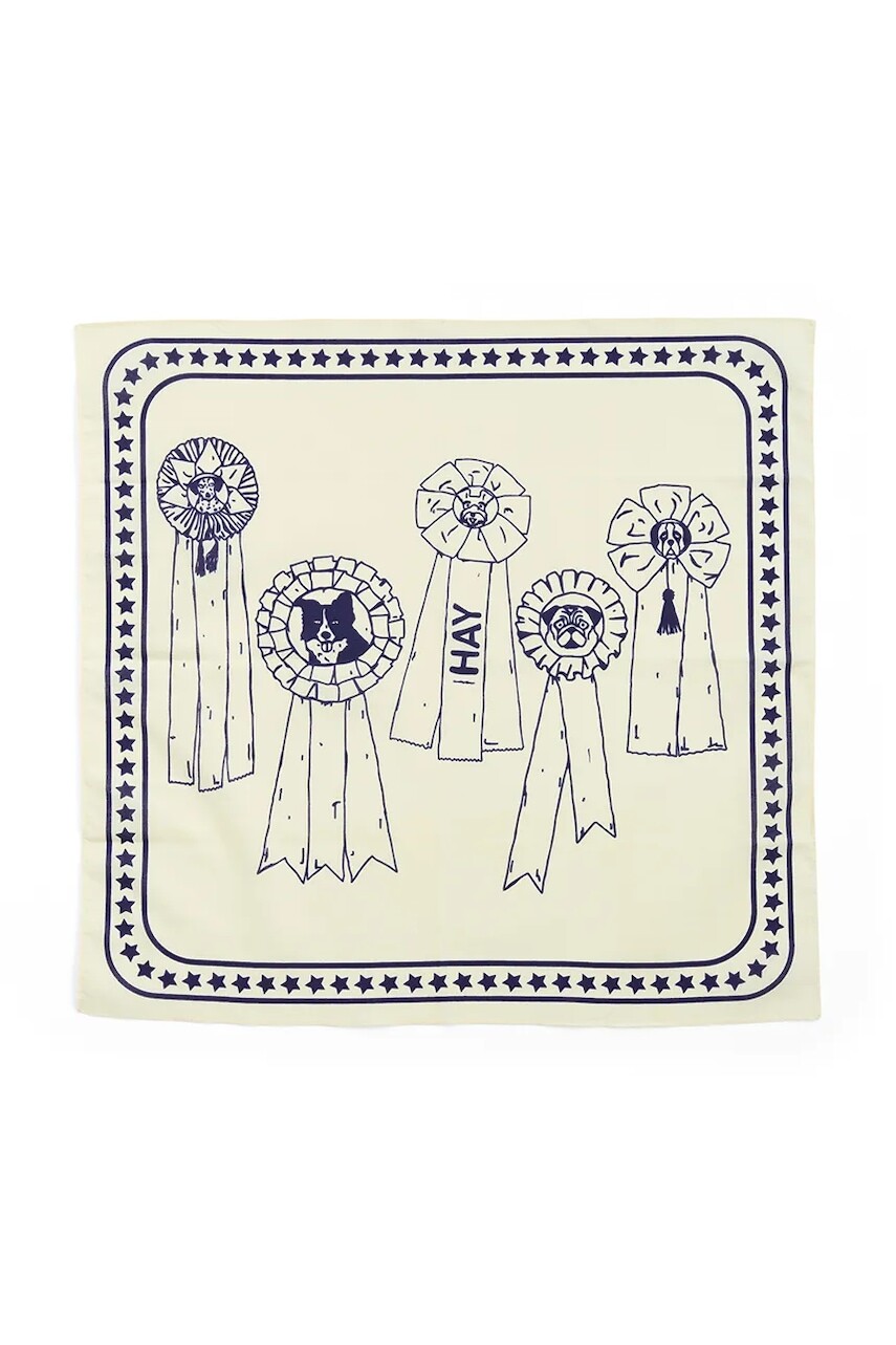 Bavlnený šál pre psa HAY 55 x 55 cm biela farba