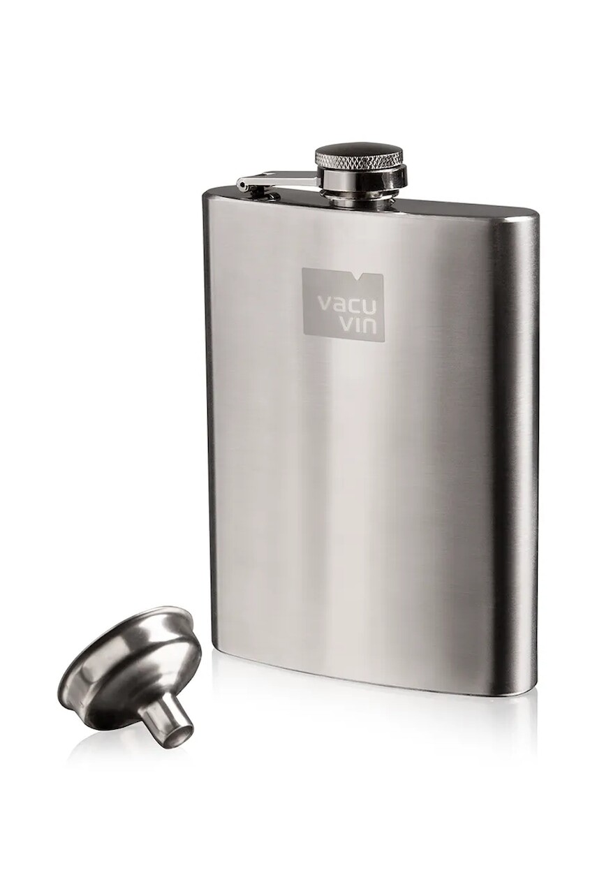 Fľaša s lievikom Vacu Vin 9,6 x 18 x 2,8 cm šedá farba