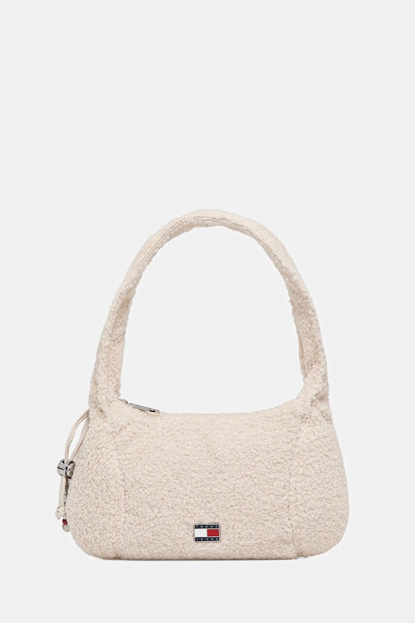 Kabelka Tommy Jeans béžová farba, AW0AW18077