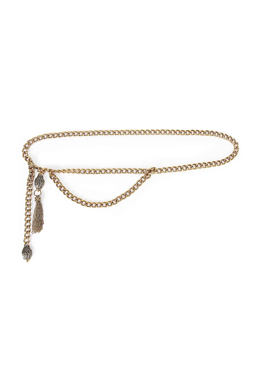 Opasok Kurt Geiger London zlatá farba, 5423161999