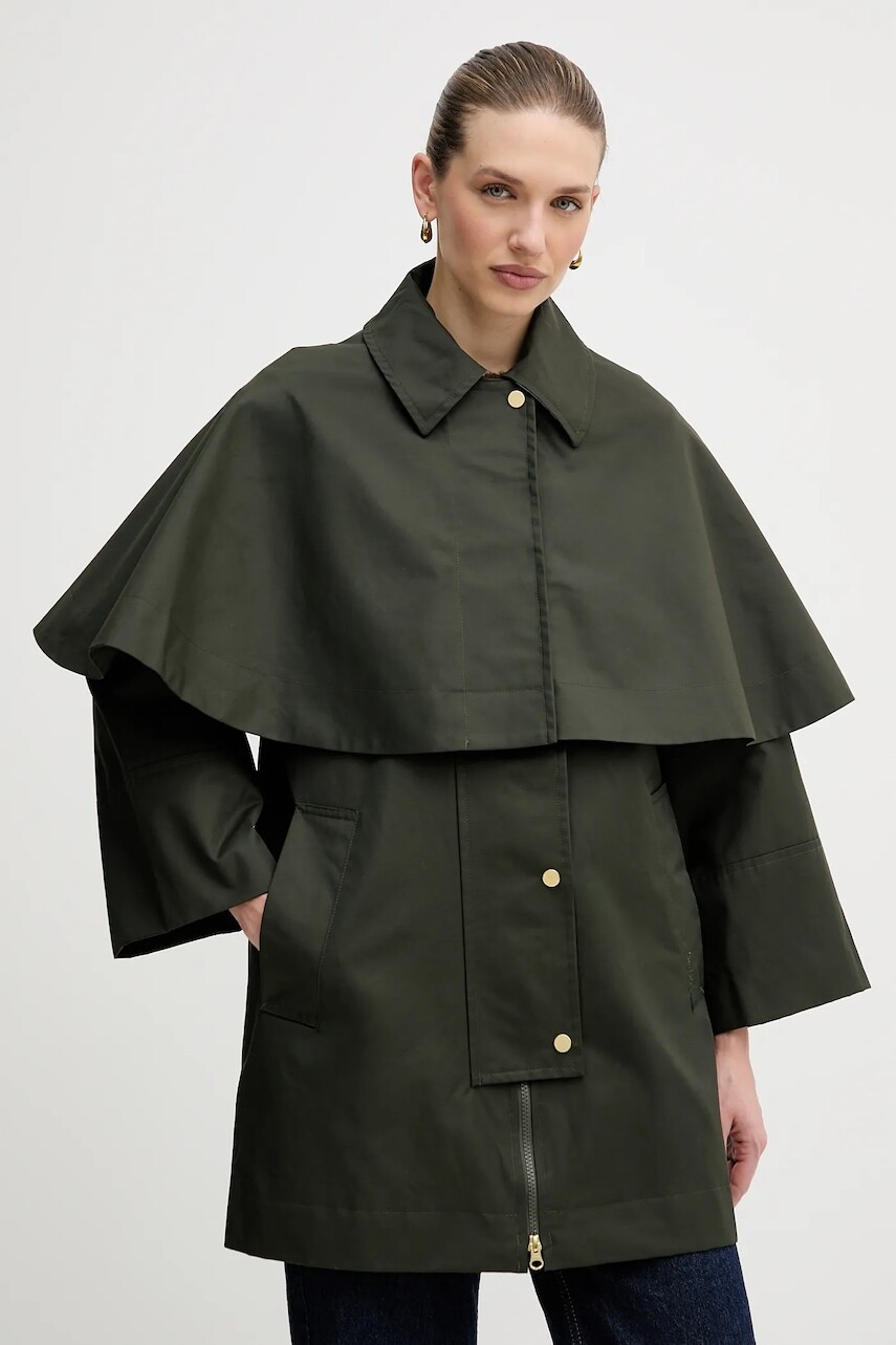 Kabát Barbour Fia zelená farba, LSP0276