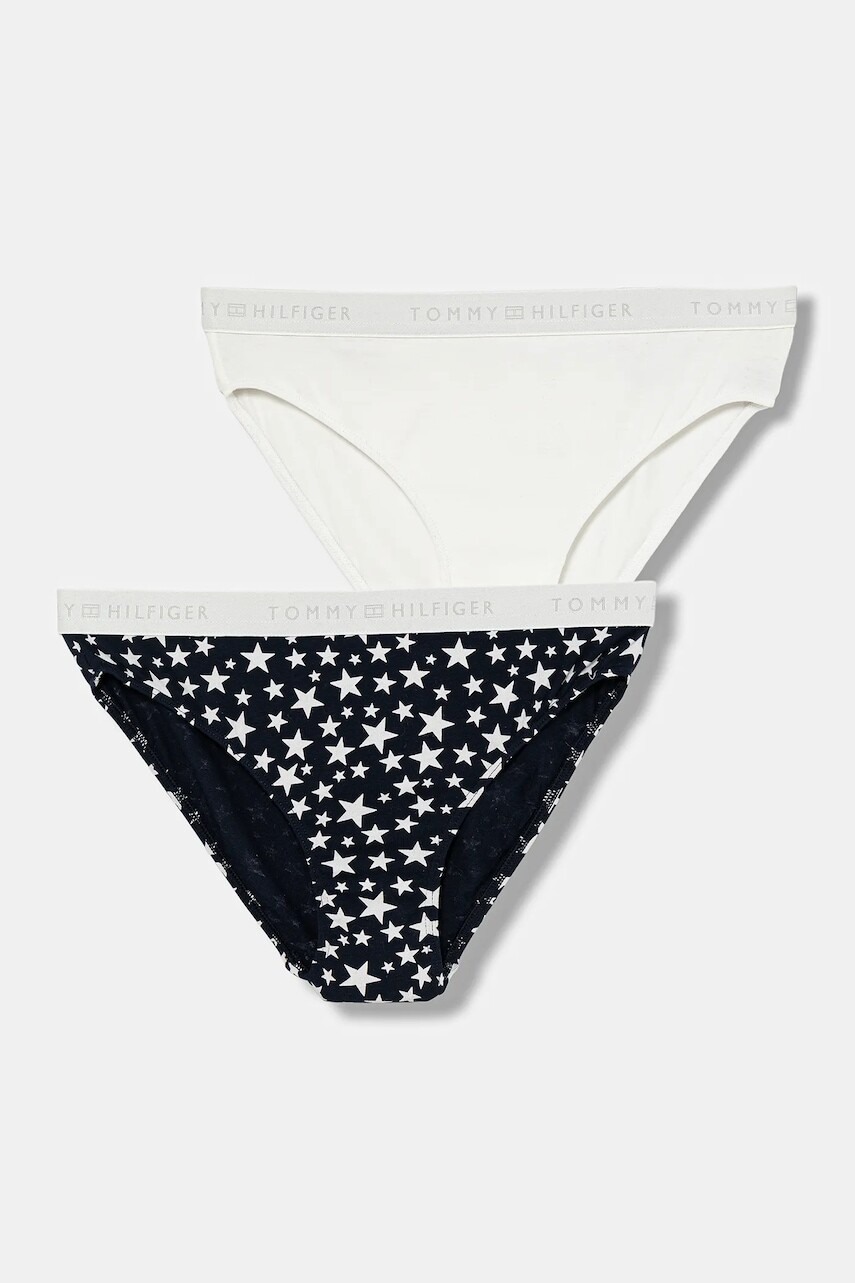 Detské nohavičky Tommy Hilfiger 2-pak tmavomodrá farba, UG0UG00809