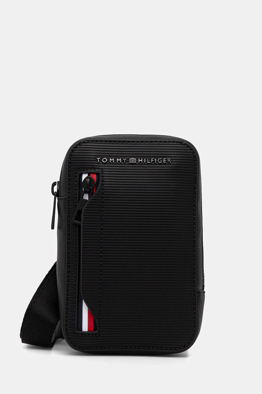 Malá taška Tommy Hilfiger čierna farba, AM0AM14021